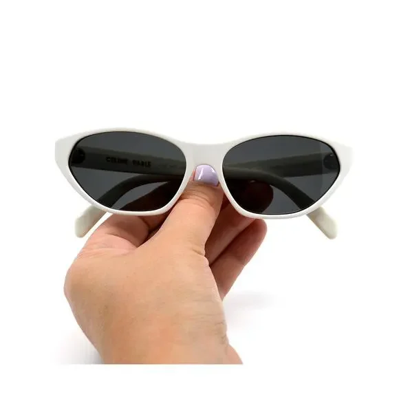 NEW CELINE PARIS CL40251U 25A WHITE GREY AUTHENTIC SUNGLASSES - Picture 13 of 14